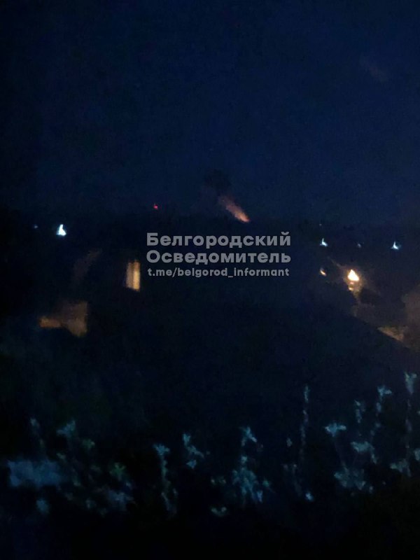 Patlamaların ardından Staryi Oskol yakınlarında yangın