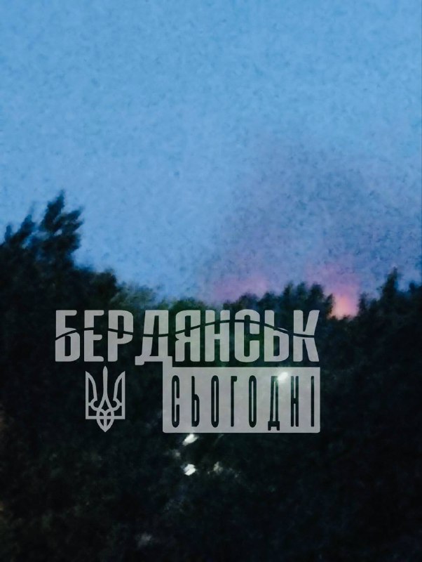 Explosion and fire was reported in Berdiansk