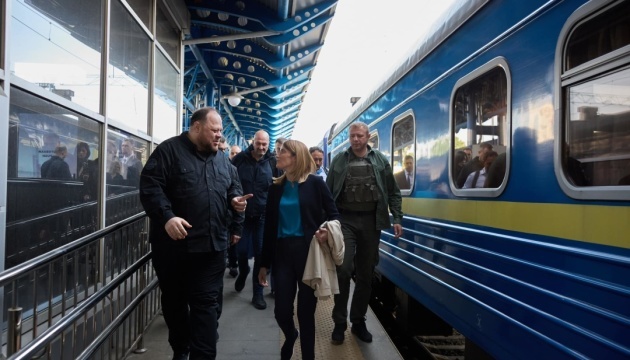 La presidenta del Parlamento Europeo, Roberta Metsola, llegó a Kyiv