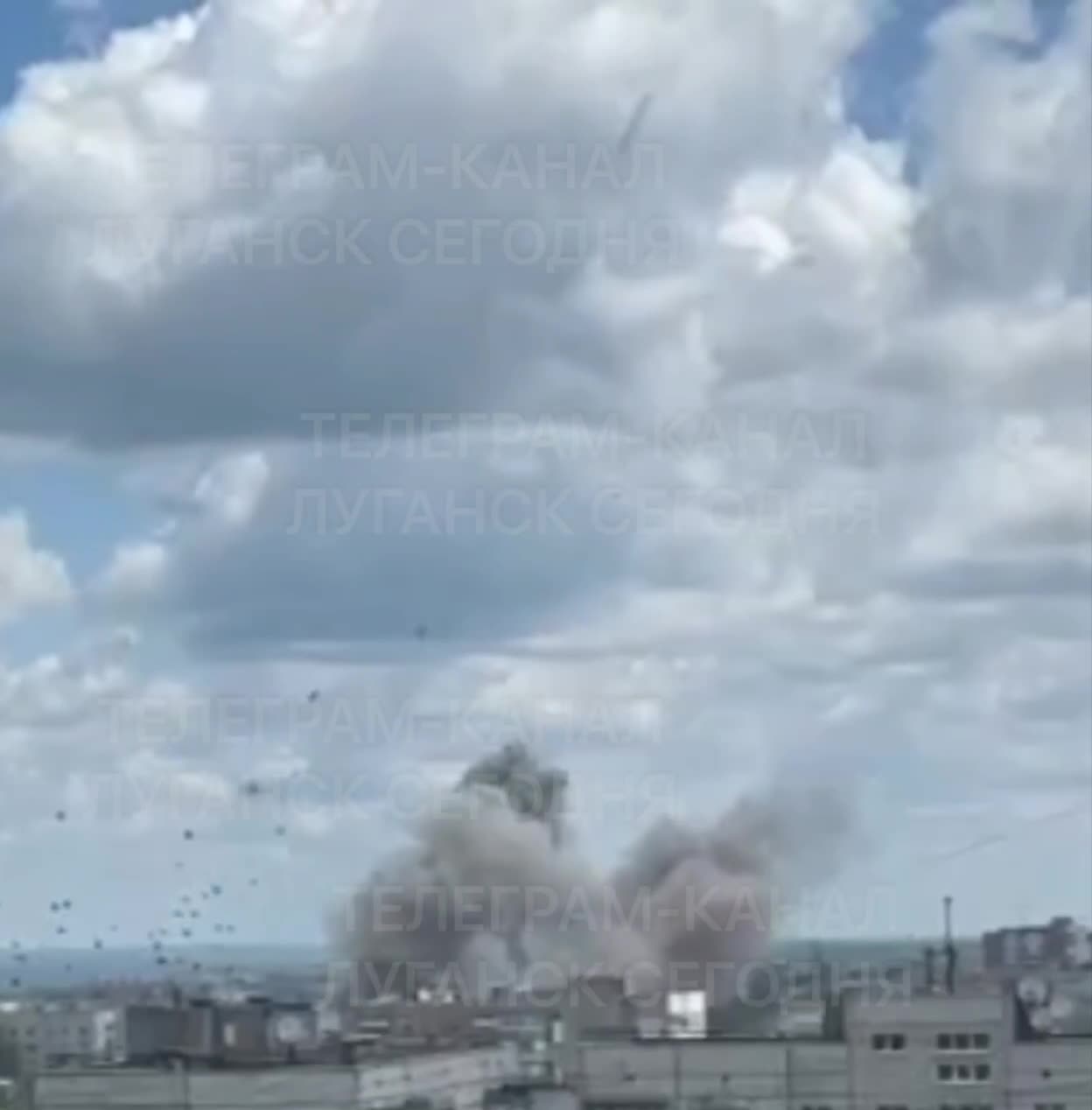 Missile strikes in Luhansk