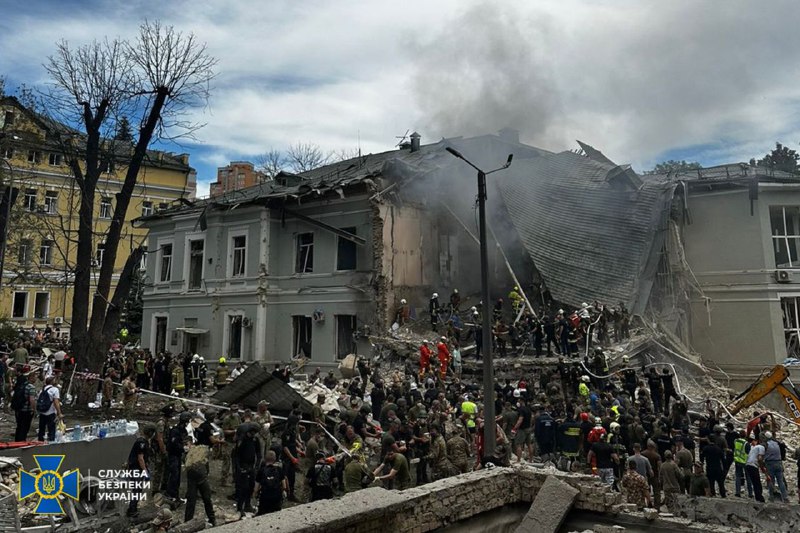 Ermittler stellen fest, dass eine Kh-101-Rakete das Ochatdyt-Kinderkrankenhaus in Kiew getroffen hat