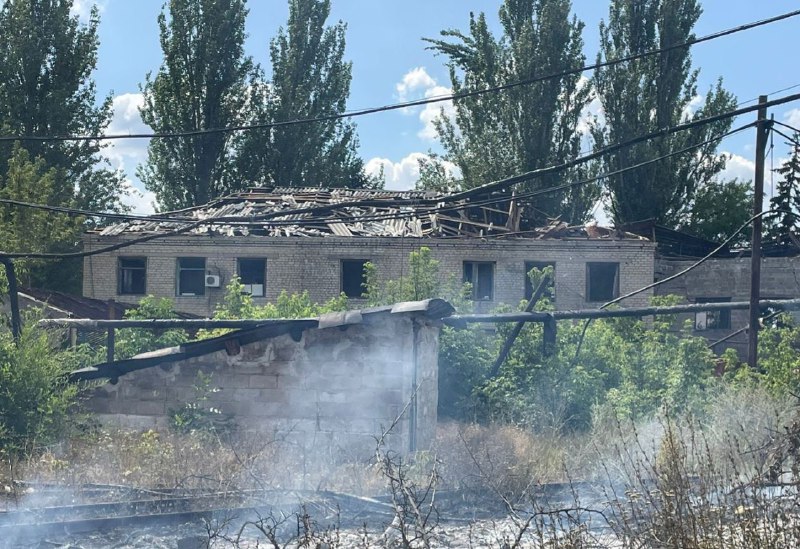 Ataque con drones reportado esta mañana en Ukrainsk, región de Donetsk