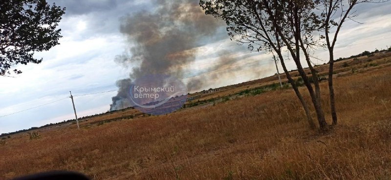 Explosions were reported near Oktyabrske airfield in occupied Crimea