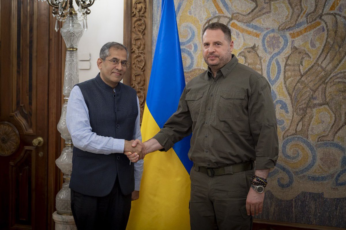 Ahead of PM Modi Modi's visit to Ukraine later this month, India's Deputy NSA Pavan Kapoor in Kyiv; Meets, Andriy Yermak, head of Ukraine President office