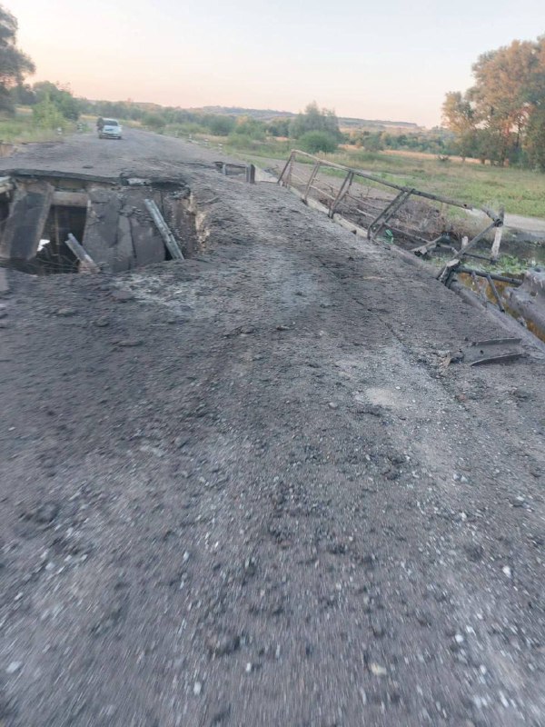 Bridge at Zvannoye village of Kursk region was reportedly destroyed