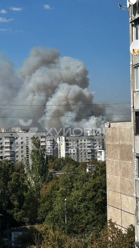 Großer Waldbrand bei Charkiw