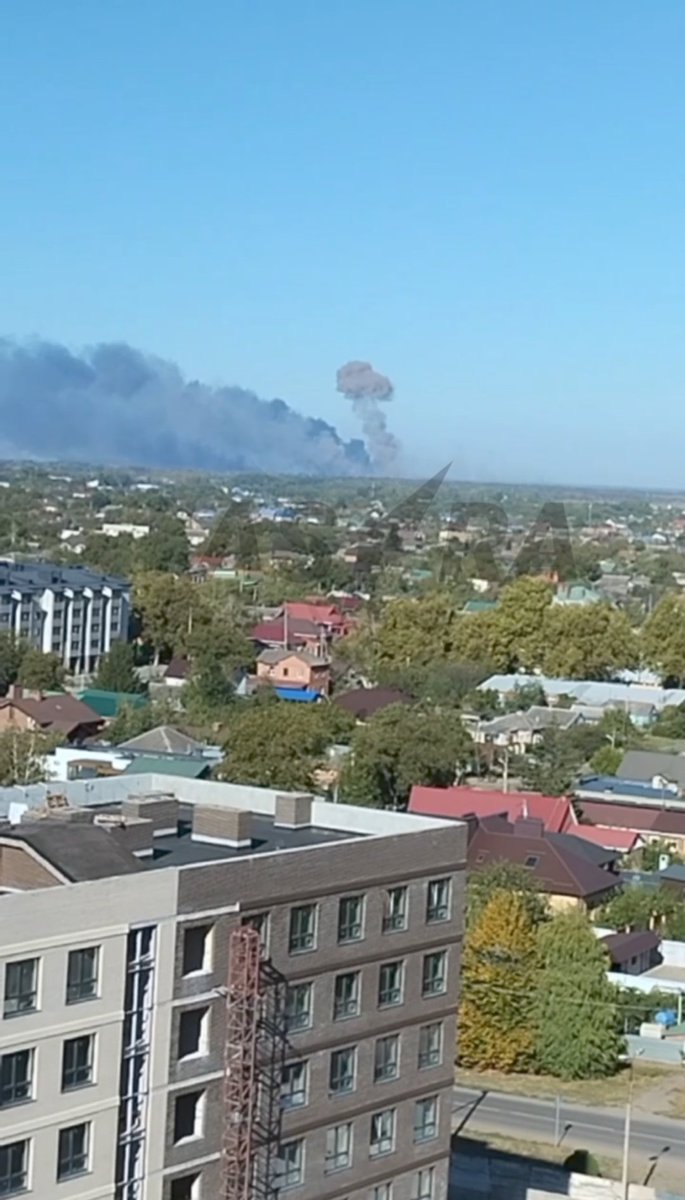 На складі боєприпасів у Тихорецькому районі тривають вибухи