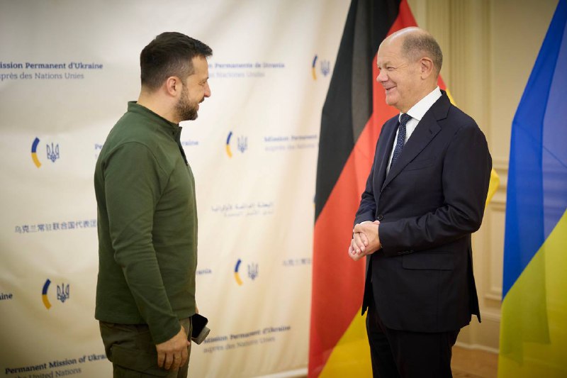 Chancellor of Germany Olaf Scholz met with President of Ukraine Zelensky