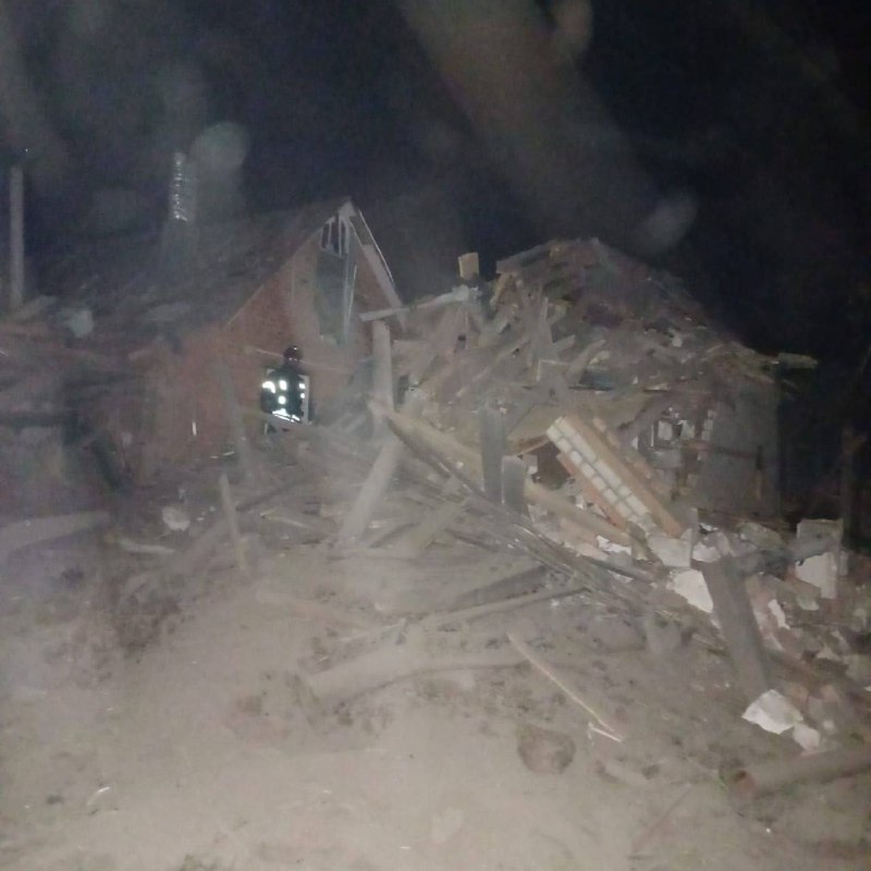 Damage in Zolochiv of Kharkiv region as result of an air strike