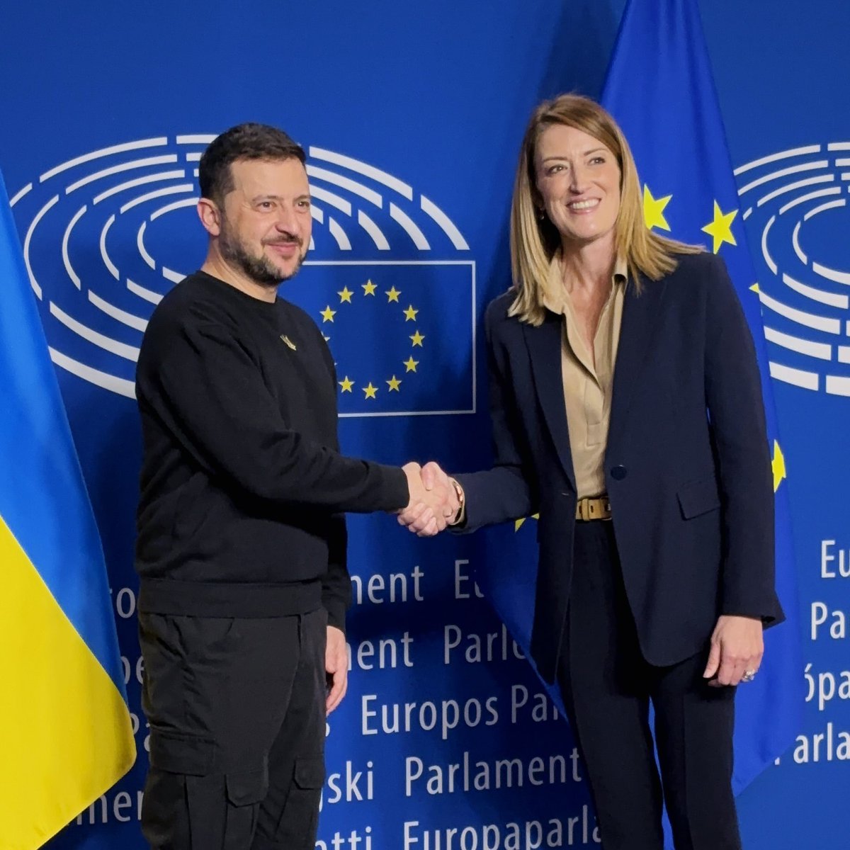 Президент Украины @ZelenskyyUa приветствует @EP_President и встретится с лидерами группы @Europarl_EN