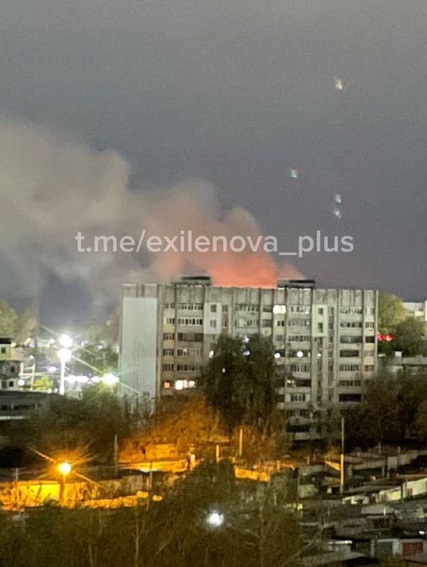 Fire after explosions in Bryansk