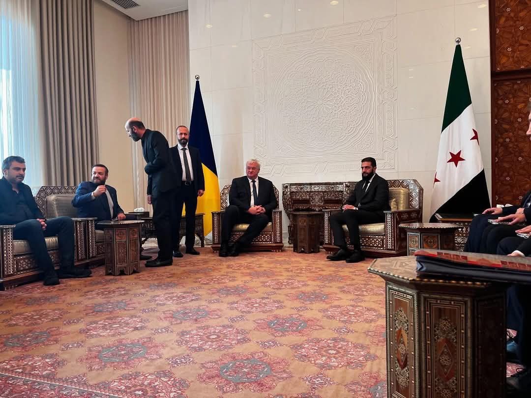 Ukraine's Foreign Minister meets Ahmed al-Sharea in Damascus