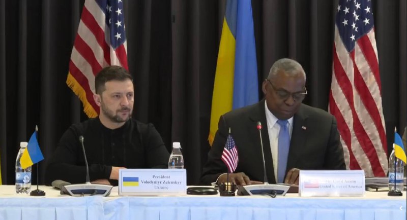 President of Ukraine Zelensky has joined Rammstein format meeting on military support of Ukraine