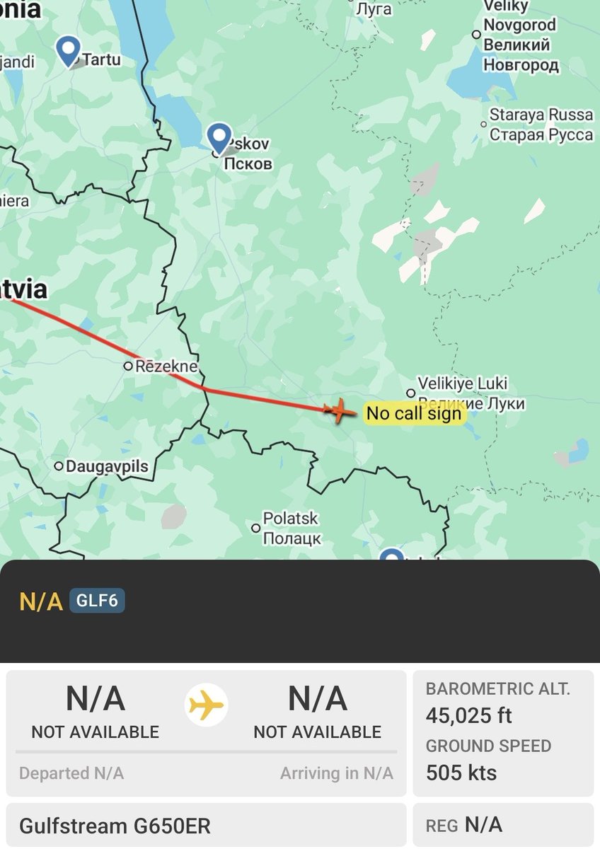 Trump envoy Witkoff's plane just entered Russian airspace