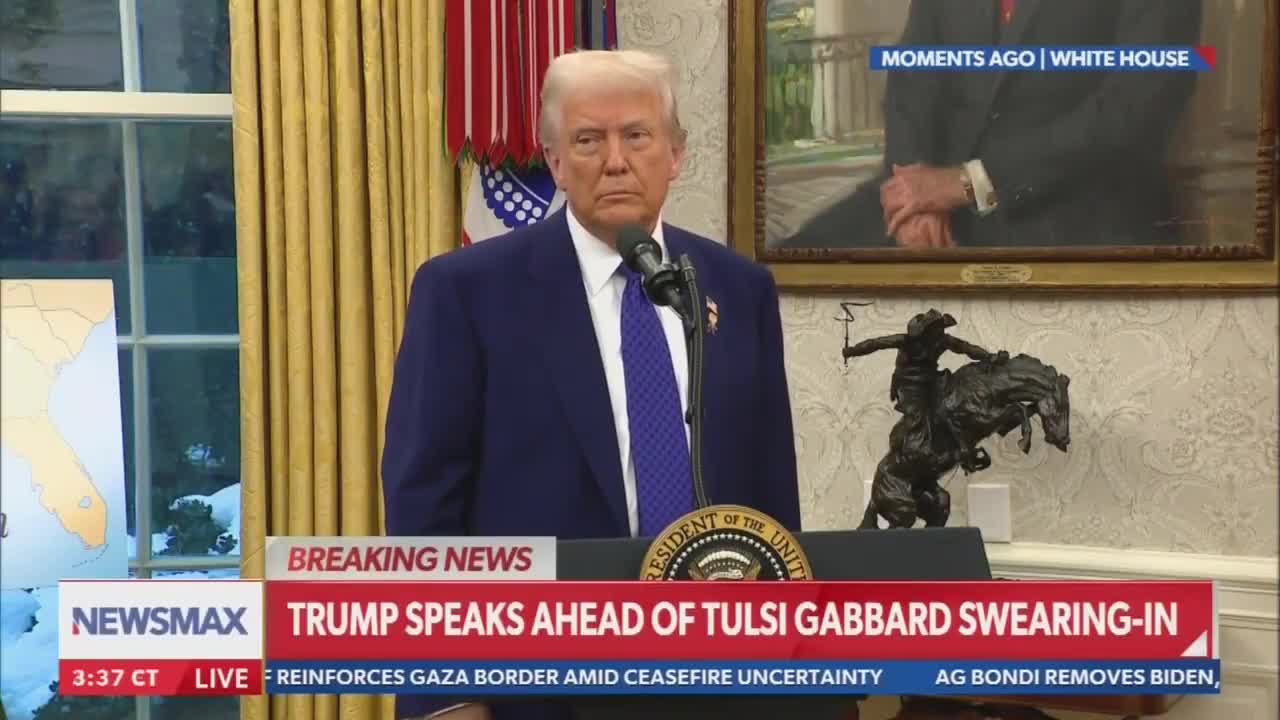 REPORTER: The borders and the lack of NATO membership - ultimately these are both demands Russia has made. Is there not a danger of handing Russia a win? TRUMP: Well I think if you look at the war, the way the war is going, you'll have to make your own determination