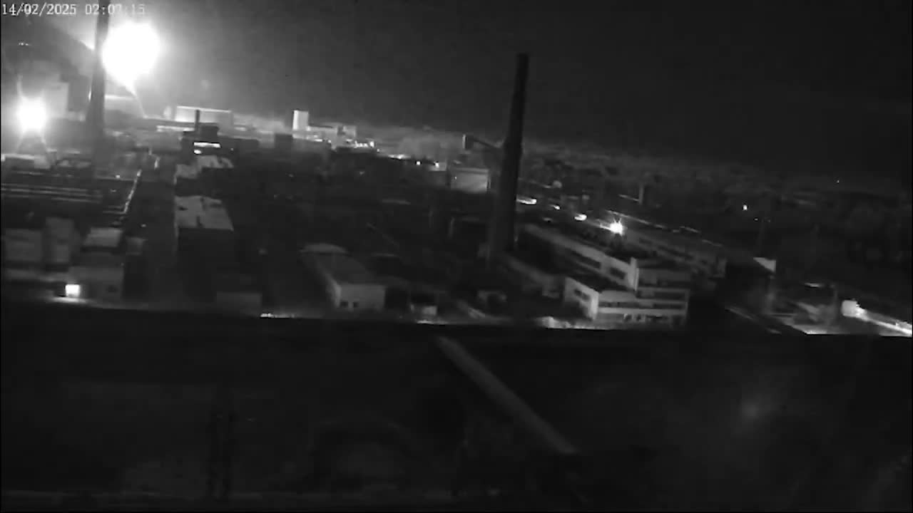 Footage of drone strike at Chornobyl Nuclear Power Plant