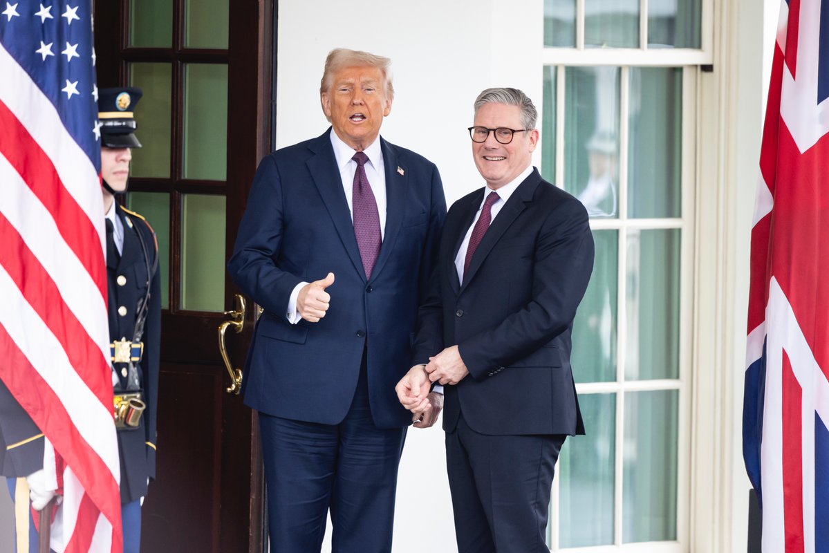 United Kingdom Prime Minister Keir Starmer arrives at the White House for a meeting with President Donald Trump