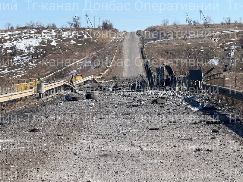 Bridge towards Kostiantynivka was destroyed in Novoekonomichne