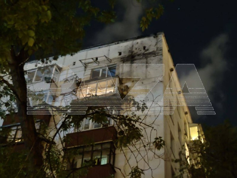 Обломки беспилотника повредили жилой дом на Каширском шоссе в Москве