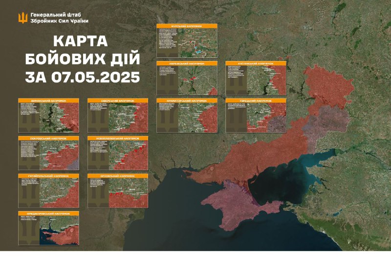Российская авиация нанесла авиаудары по Бояро-Лежачам Сумской области, Владимировке, Константиновке, Новополю - Донецкой области, Малиновке, Гуляйполе, Темировке, Новодаровке, Высокому, Каменскому - Запорожской области, Козацкому - Херсонской области, - сообщает Генштаб ВСУ.