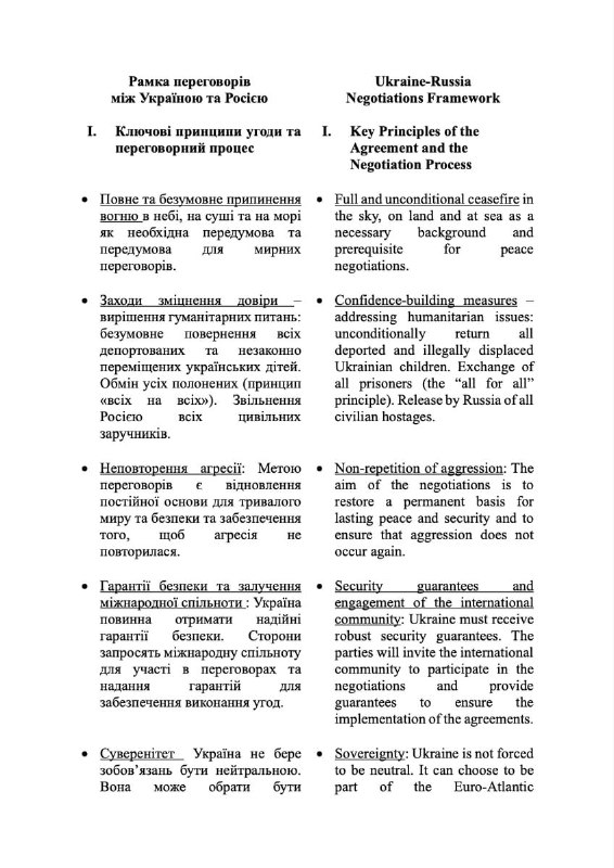 Повна версія українського меморандуму, який було передано російській стороні