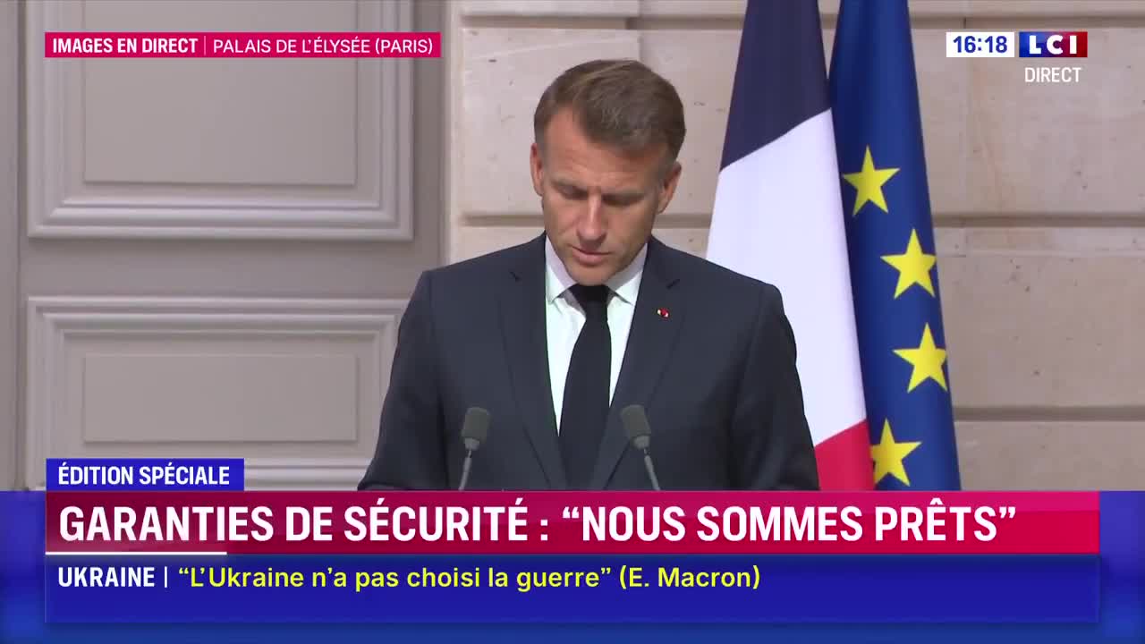 Emmanuel Macron, 26 ülke Ukrayna'ya güvence gücü olarak asker konuşlandırmayı veya karada, denizde veya havada bulunmayı taahhüt ediyor dedi.