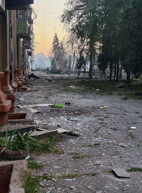 Разрушения в Краматорске в результате недавней бомбардировки