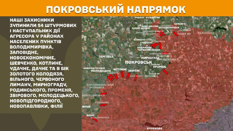 Hier, à Pokrovsk, des affrontements se sont produits près de Volodymyrivka, Zapovidne, Novoekonomichne, Shevchenko, Kotlyne, Udachne, Dachne et en direction de Zolotyi Kolodyaz, Vilne, Chervonyi Lyman, Myrnohrad, Rodynske, Promin, Zvirove, Molodetske, Novopidhorodne, Novopavlivka, Filiya, - rapporte l'état-major général des forces armées d'Ukraine.