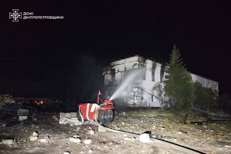 Dos personas resultaron heridas en Pavlohrad como resultado del ataque nocturno