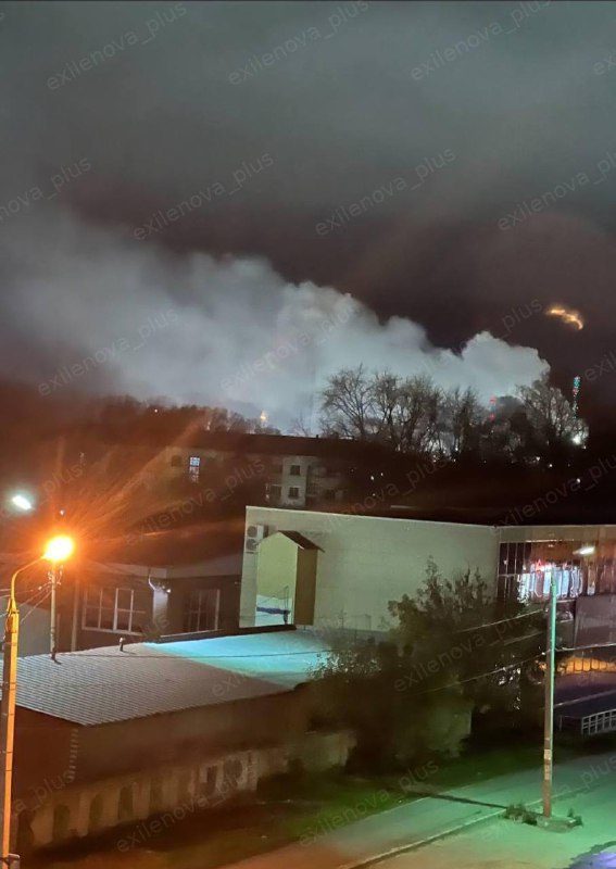 Smoke rising over Uralkhim Azot