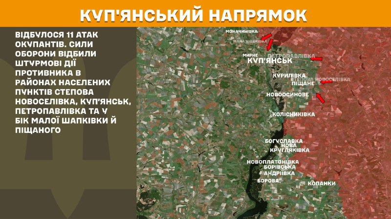 Hier, à Koupyansk, des affrontements se sont produits près de Stepova Novoselivka, Koupyansk, Petropavlivka et en direction de Mala Shaapkivka et Pichane, - rapporte l'état-major général des forces armées d'Ukraine.