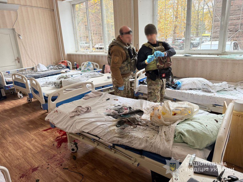 Внаслідок вибуху в лікарні Запоріжжя постраждала 1 людина