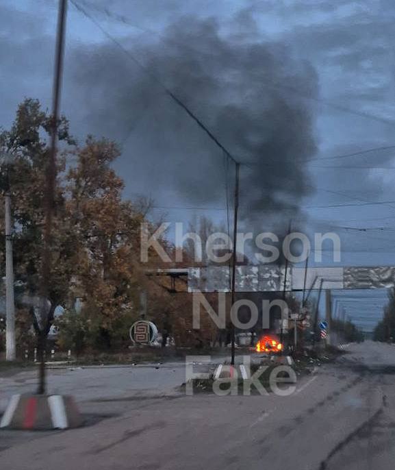 Дрон атакував автомобіль у Дніпровському районі Херсона