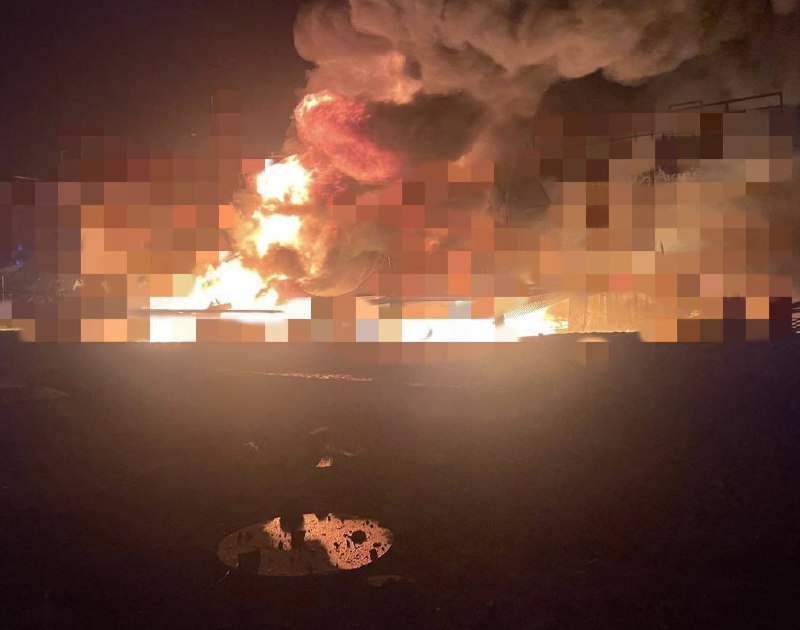 تسبب غارة جوية بطائرة مسيرة في اندلاع حريق في منطقة أوديسا