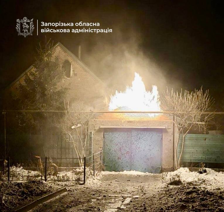 Россия атаковала Запорожье с помощью беспилотников.