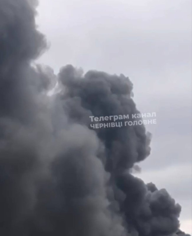 Big fire in Chernivtsi region as result of drone strike