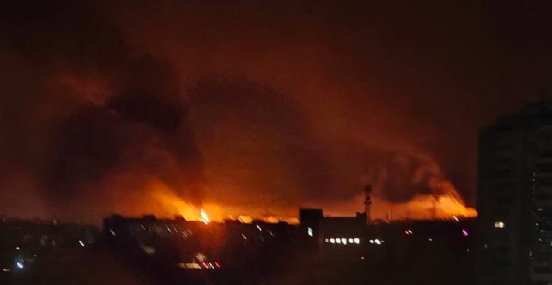 Multiple fires in Dnipro city as result of missile and drones strikes, more missiles are approaching