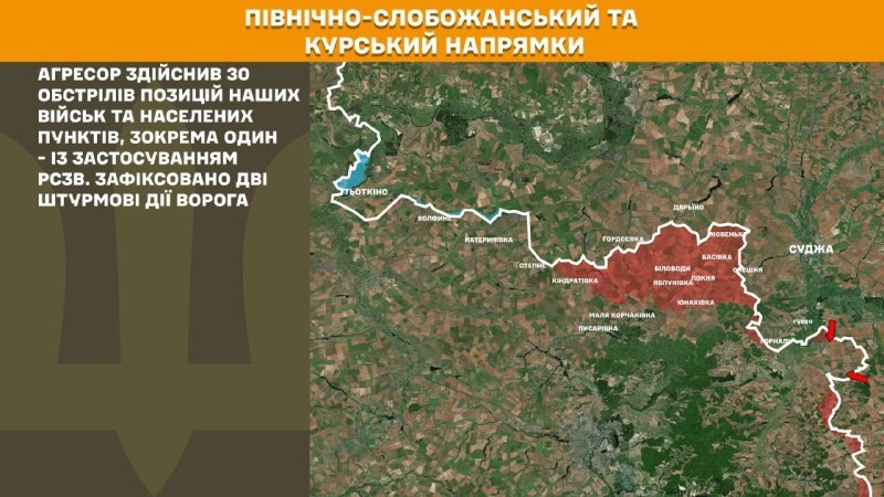 На Курському та Північно-Слобожанському (Сумському) напрямку українські війська відбили 2 атаки російської армії, – повідомляє Генеральний штаб Збройних сил України
