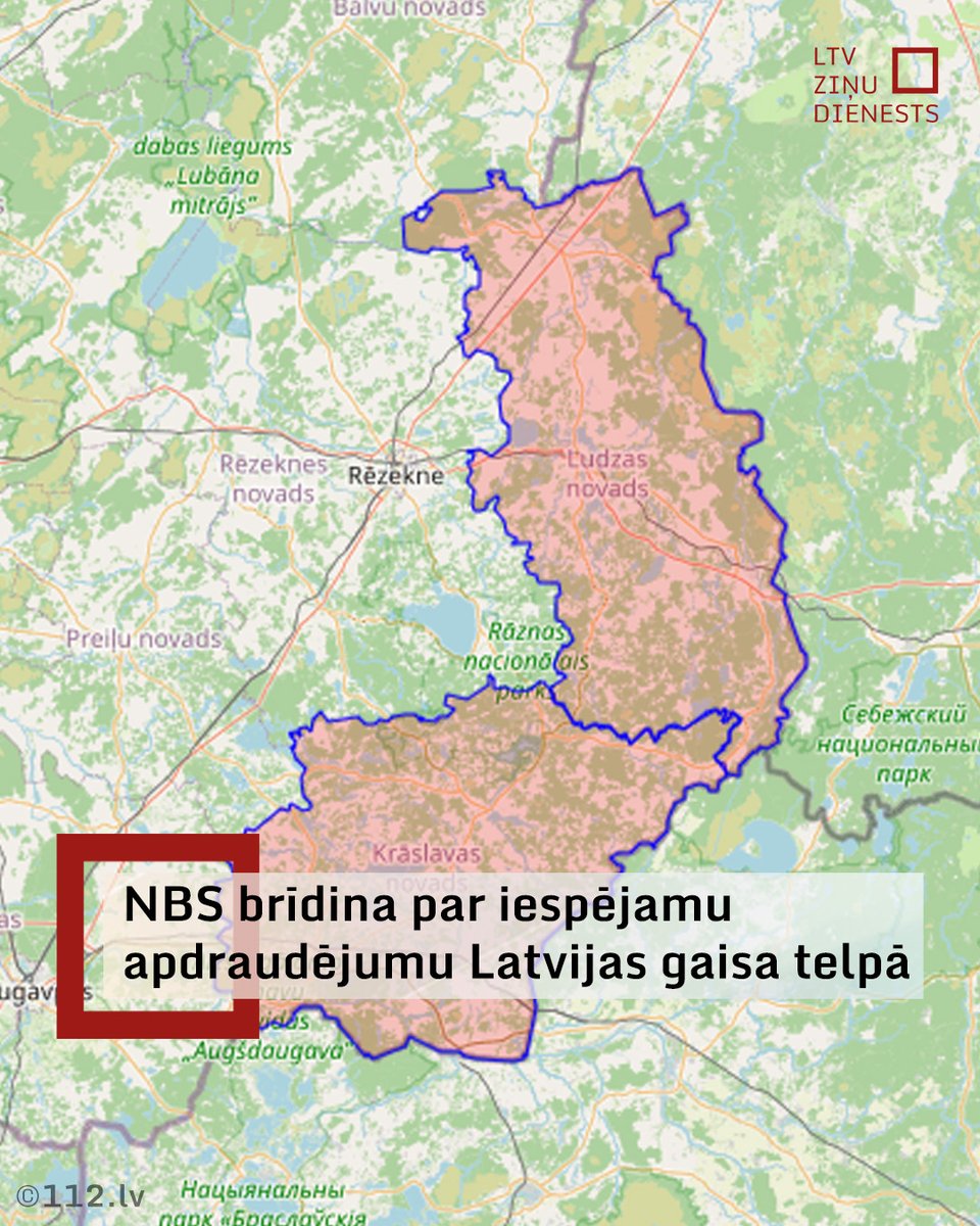 Letonya Ulusal Silahlı Kuvvetleri, Letonya hava sahasında bir tehdit olabileceğini bildiriyor. Ludza ve Krāslava belediyelerinde cep telefonuyla alarm verildi. LNAF, sakinleri içeriye girmeye, iki duvar kuralına uymaya, pencereleri ve kapıları kapatmaya çağırıyor. Alçaktan uçan, şüpheli veya tehlikeli bir cisim görürseniz, yaklaşmayın ve 112'yi arayın.