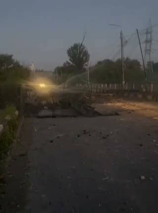 Russian aviation bombed Cherevkivka bridge in Sloviansk