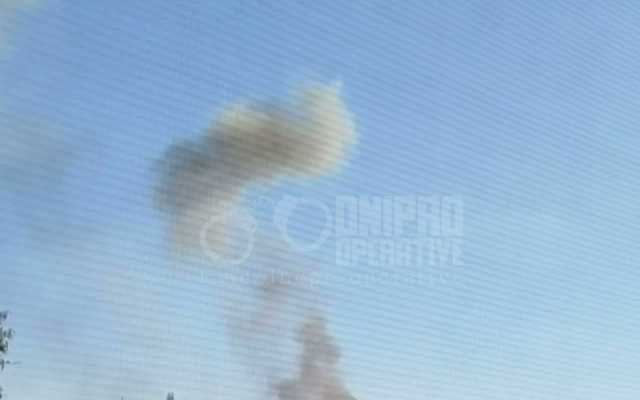 Explosion reported in Pavlograd. Smoke visible over the city