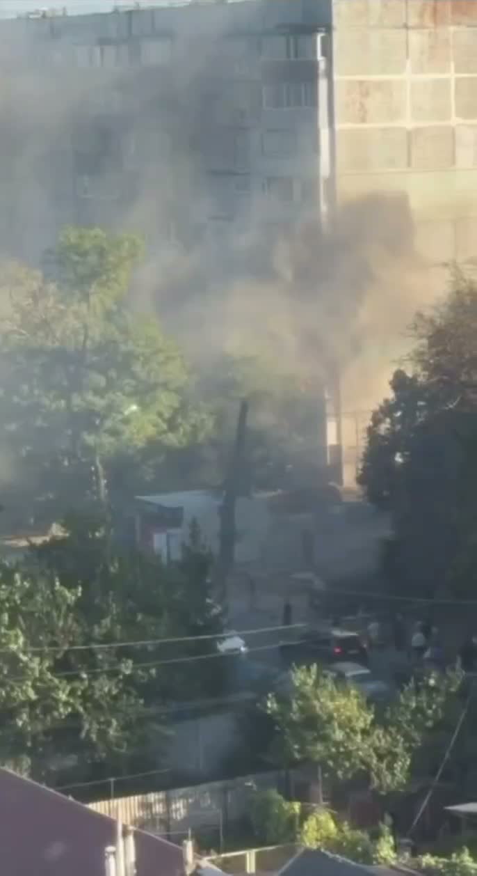 Drone hit residential building in Zaporizhzhia