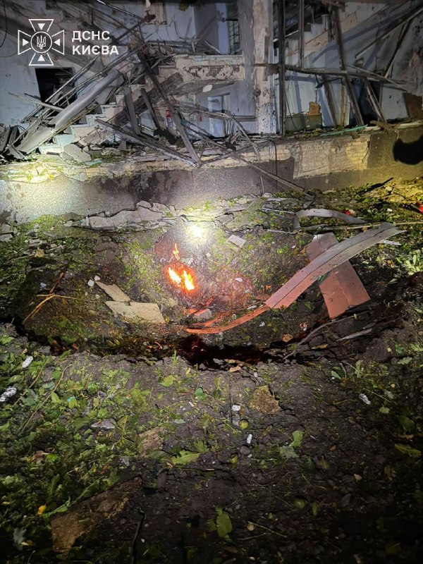 Russian attack damages educational building in Kyiv