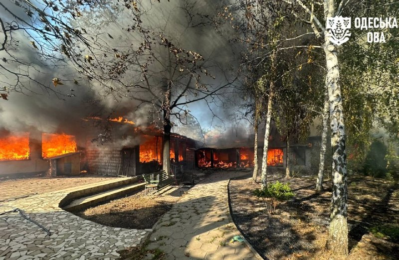 Fires in Odesa as result of Russian drone strike