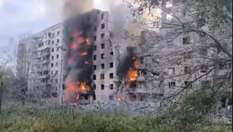 Разрушения в Славянске в результате российских авиаударов.