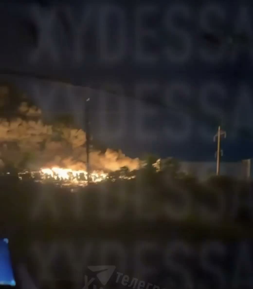 Big fire near Odesa