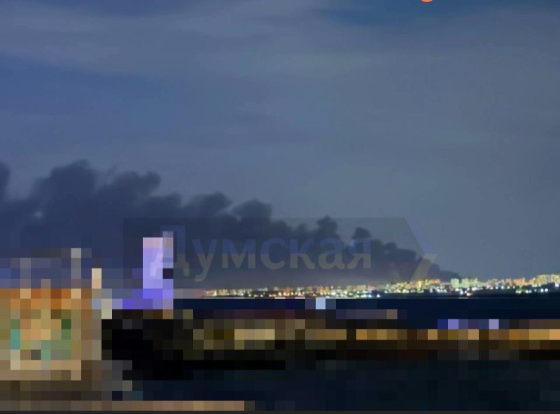 Smoke rising over Odesa after Russsian strikes