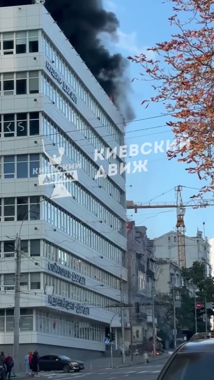 Drone strike reported at the medical center in central part of Kyiv