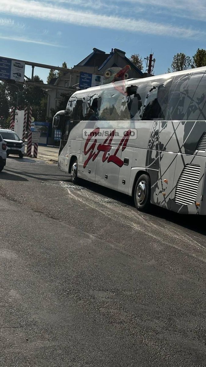 A Moldavian border police officer was lightly injured after a Russian projectile ricocheted after hitting the ground and struck a civilian bus waiting near the Palanca border crossing according to Moldavian Border Police