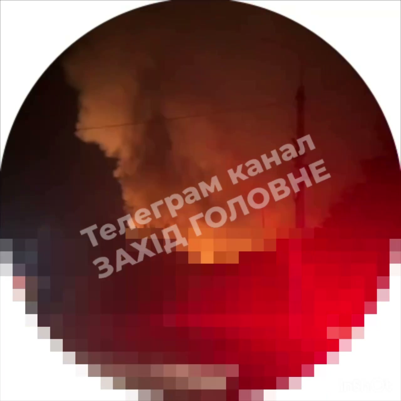 Велика пожежа у Рівному внаслідок удару дрона